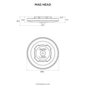 Cabezal estándar QUAD LOCK MAG