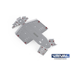RIVAL Complete skid plate kit - Aluminium Polaris General