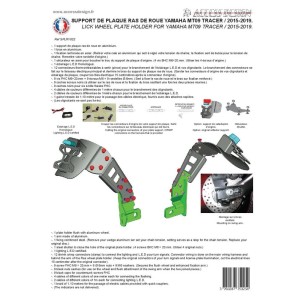 Portamatrículas a la rueda Yamaha MT-09 negro