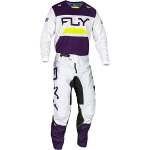 Pantalón FLY RACING Kinetic Reload - Deep Purple / Blanco / Hi-Vis