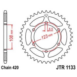 Kit de cadena JT/JT 420HDR 11/53 Standard - Corona standard 132