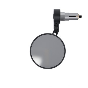 HIGHSIDER Conero-XS Evo Short Handlebar End Mirror, Black