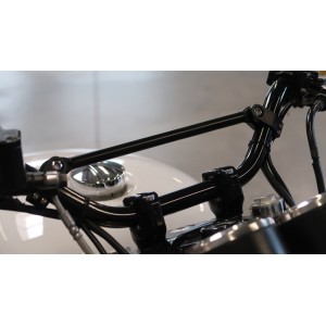 HIGHSIDER pro Cross-Bar Handlebar Brace Black Two-piece Clamps