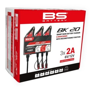 Cargador de bateria inteligente BS Battery BK20 6V/12V 3x2A