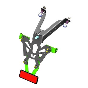 Portamatrículas Honda CB125R/300R negro V PARTS