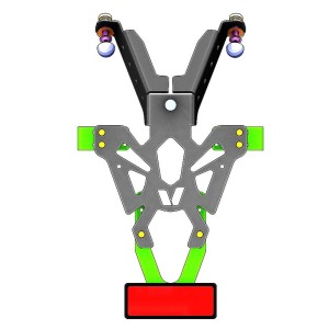 Portamatrículas Honda CB125R/300R negro V PARTS