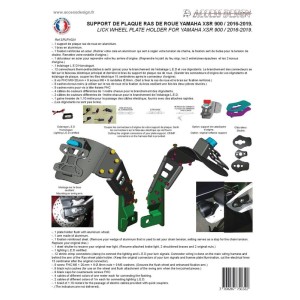 Portamatrículas a la rueda Yamaha XSR700 negro