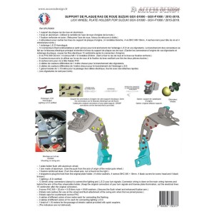 Portamatrículas a la rueda Suzuki GSX-S1000 negro