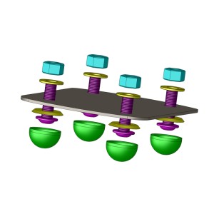 Portamatrículas a la rueda Kawasaki Z650 negro