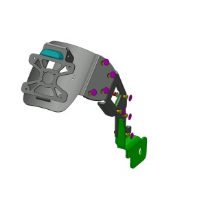 Portamatrículas a la rueda Kawasaki Z800 negro