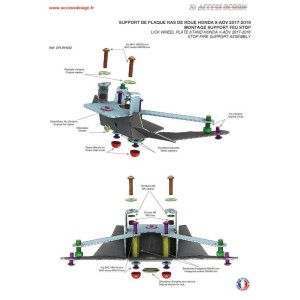 Portamatrículas a la rueda Honda X-ADV negro