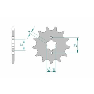 Kit de cadena AFAM A420M 11/53 - Corona standard tipo 41100