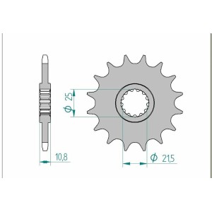 Kit de cadena AFAM 520XMR3 15/46 Standard - corona Standard 12604