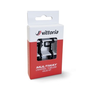 Set de 2 válvulas tubeless VITTORIA Multiway 40mm - Aluminio negro