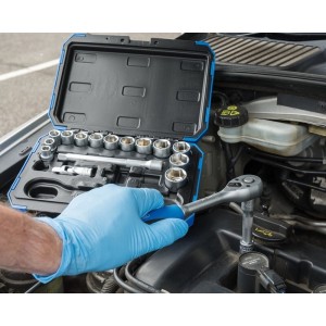 Juego de vasos métricos de 3/8" cuadrado DRAPER - 18 piezas