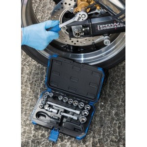 Juego de vasos métricos de 3/8" cuadrado DRAPER - 18 piezas