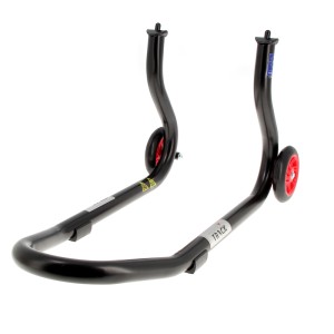 Caballete delantero BIHR Home Track color negro mate y ruedas rojas