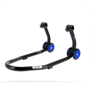 Caballete delantero BIHR Home Track color negro mate y ruedas azules