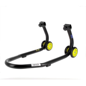 Caballete delantero BIHR Home Track color negro mate y ruedas amari...