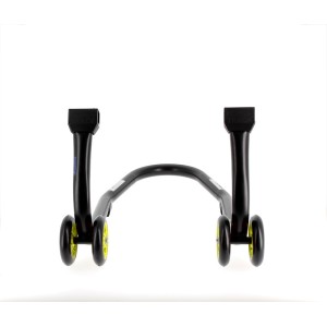 Caballete delantero BIHR Home Track color negro mate y ruedas amari...