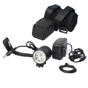 Luz delantera bicicleta LED 1600lm con batería externa recargable