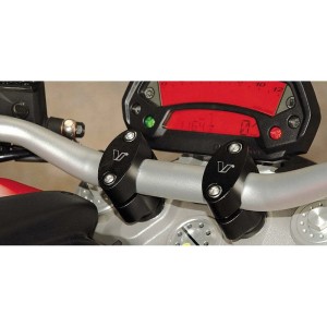 Torreta sujecion manillar negra mate exc V PARTS