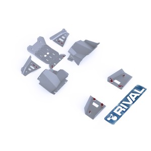 RIVAL Complete skid plate kit - Aluminium Yamaha Wolverine 700