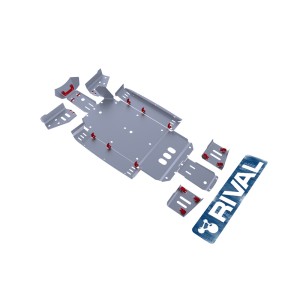 RIVAL Complete skid plate kit - Aluminium CF Moto Zforce 800/1000