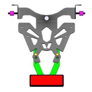Portamatrículas Honda CB1000R negro V PARTS