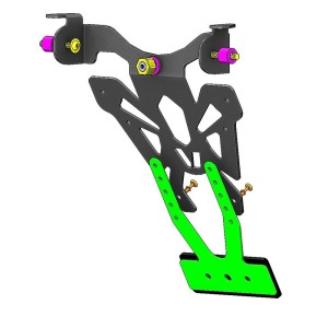 Portamatrículas Honda CB1000R negro V PARTS