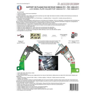 Portamatrículas a la rueda Yamaha FZ1/FZ8 negro