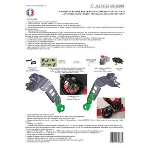 Portamatrículas a la rueda Suzuki GSX-S750 negro