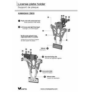 Portamatriculas V Parts Kawasaki Z800