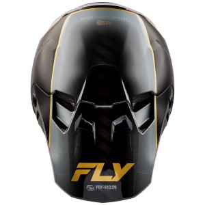 Casco FLY RACING Formula CC L.E. Underglow - Negro / Gris / Oro