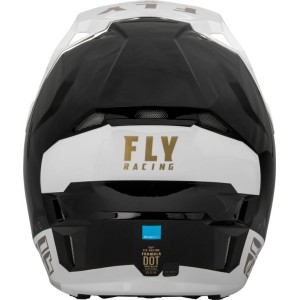 Casco FLY RACING Formula CP Slant - Negro / Blanco / Oro