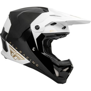 Casco FLY RACING Formula CP Slant - Negro / Blanco / Oro