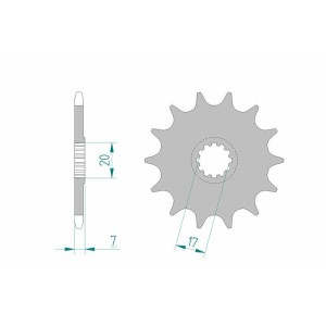 Kit de cadena AFAM A420M 11/58 - Corona standard tipo 54105