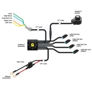 Kit de faro auxiliar LED DENALI D2 con controlador DialDim™ - Unive...