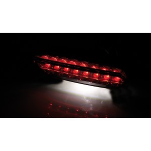 HIGHSIDER smart BOSTON LED tail light, black base plate, tinted glass