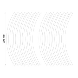 Adhesivos protectores de llanta ALGIS ARROWS texture blanco