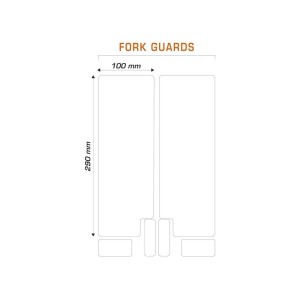 Kit adhesivos protectores de horquilla ALGIS LINES brillo blanco