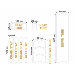 Kit adhesivos protectores cuadro ALGIS brillo M LINES negro