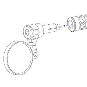 Espejo final de barra OXFORD Café Bar universal - negro