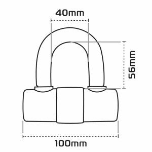 Candado de disco OXFORD HD MAX - Ø14mm amarillo