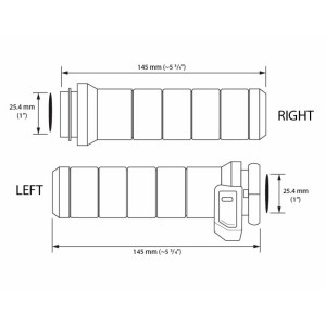Puños calefactables Koso Titan-X, con interruptor de pulgar integra...