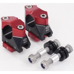 Alzas de manillar ajustables GILLES, negro / rojo