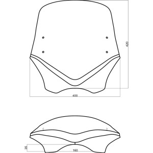 Pantalla MRA V-Flow VFSC para motos naked con spoiler