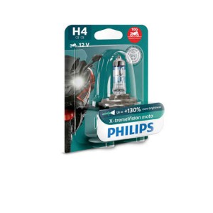 Lámpara PHILIPS X-tremeVision Moto H4 12V 60 / 55W - 1 ud