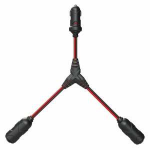 Adaptador de divisor de cable dos vías para enchufe de 12 V