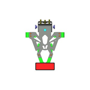 Portamatrículas Honda CB650F negro V PARTS